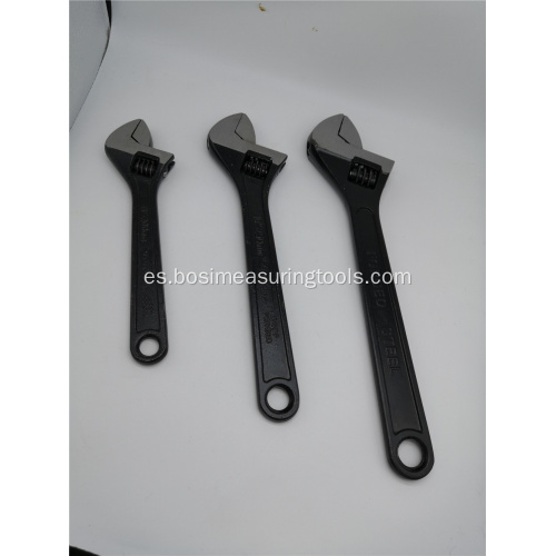 Llave inglesa ajustable de acero al carbono 8 &#39;&#39; 10 &#39;&#39; 12 &#39;&#39;